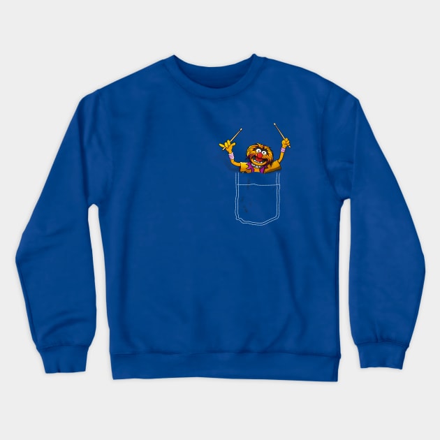 Pocket Animal Crewneck Sweatshirt by ikado